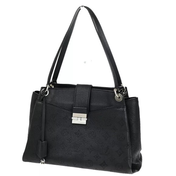 LOUIS VUITTON Sevres Shoulder Bag Monogram Mahina Leather Black - Picture 1 of 7